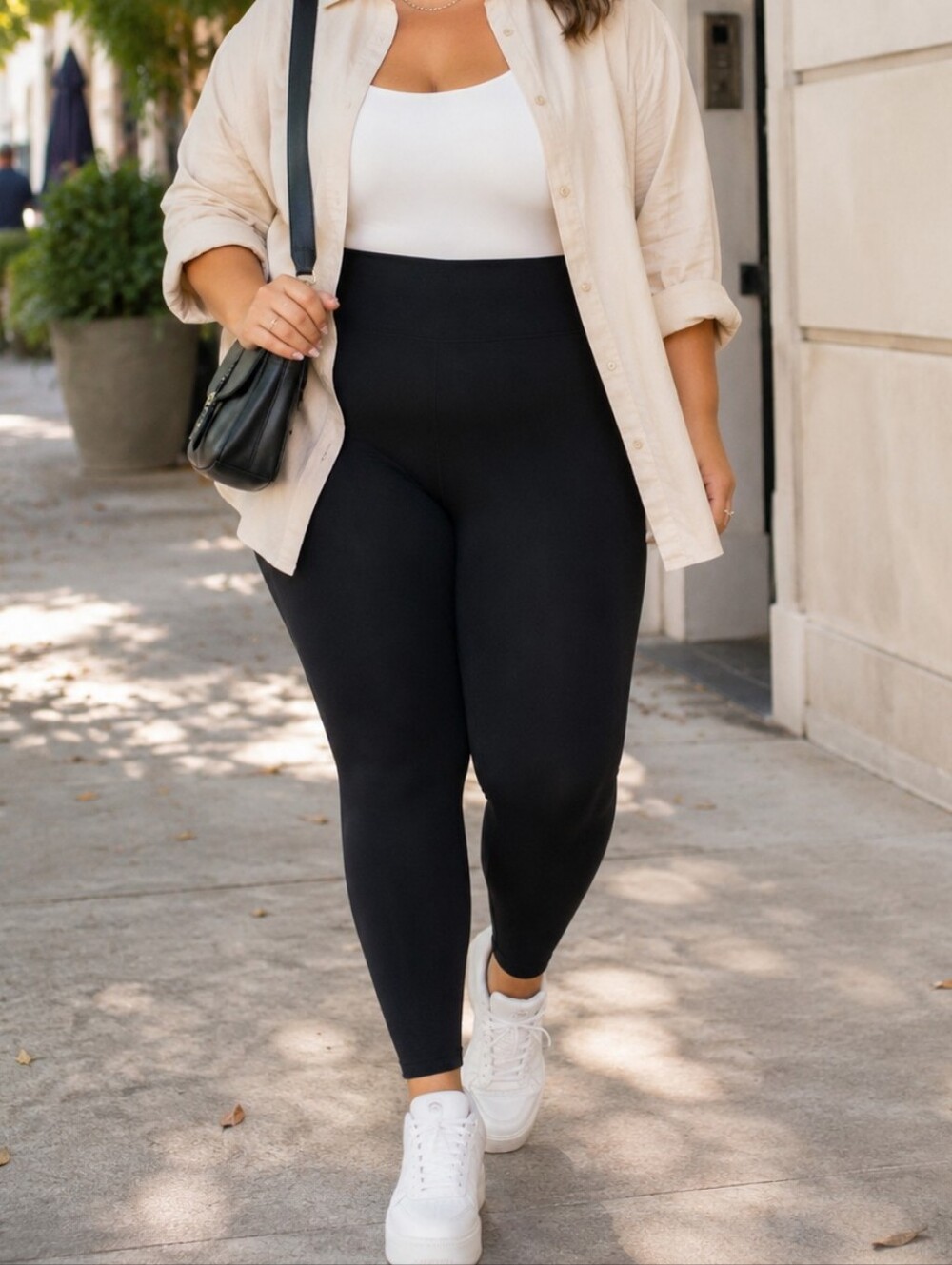 SPANX Black High-Waist Sculpting Compression Leggings Shapewear